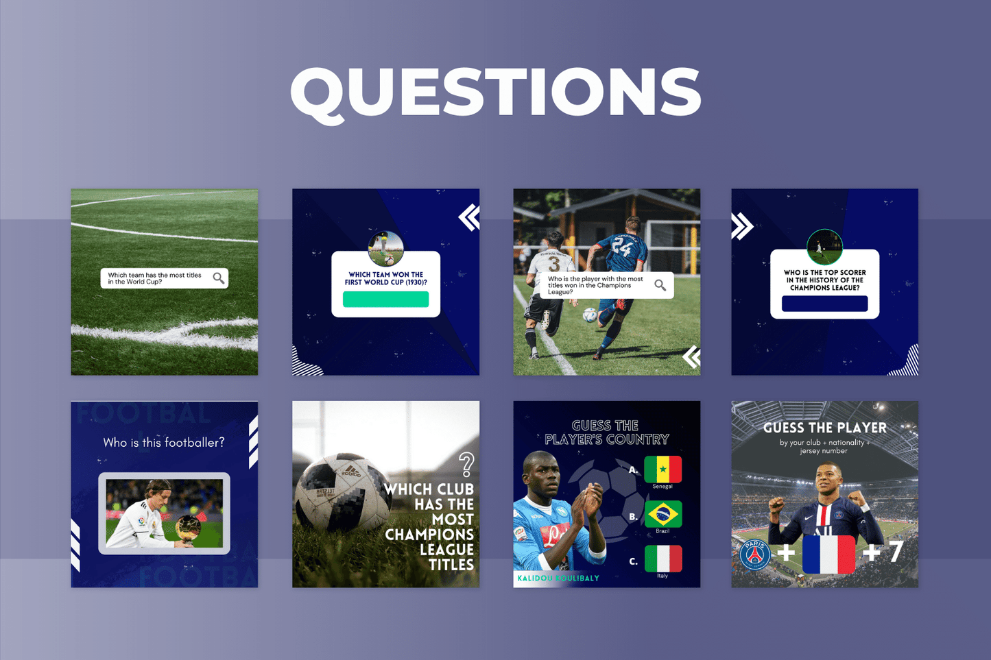 200 Digitale annonse og reklame maler for Fotball og Idrett til sosiale medier