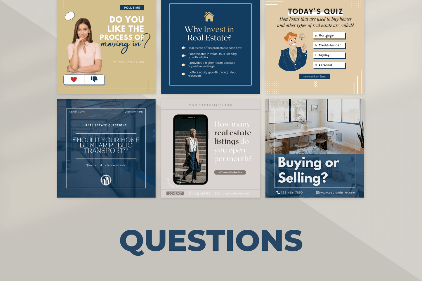 100 Digitale annonse og reklame maler for Eiendomsmeglere og utleie til sosiale medier