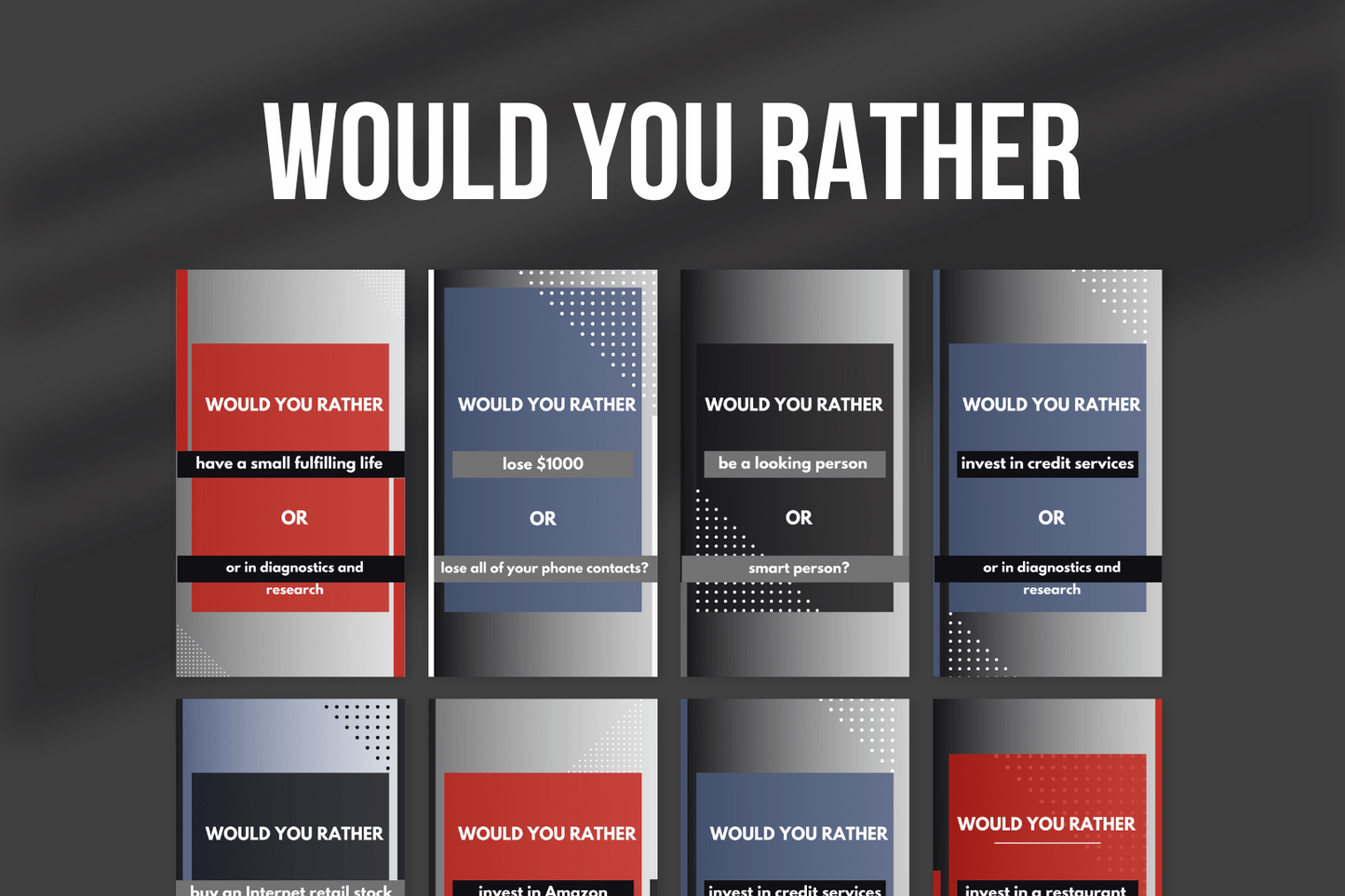 300 Digitale annonse og reklame maler for Investor og Finans til sosiale medier