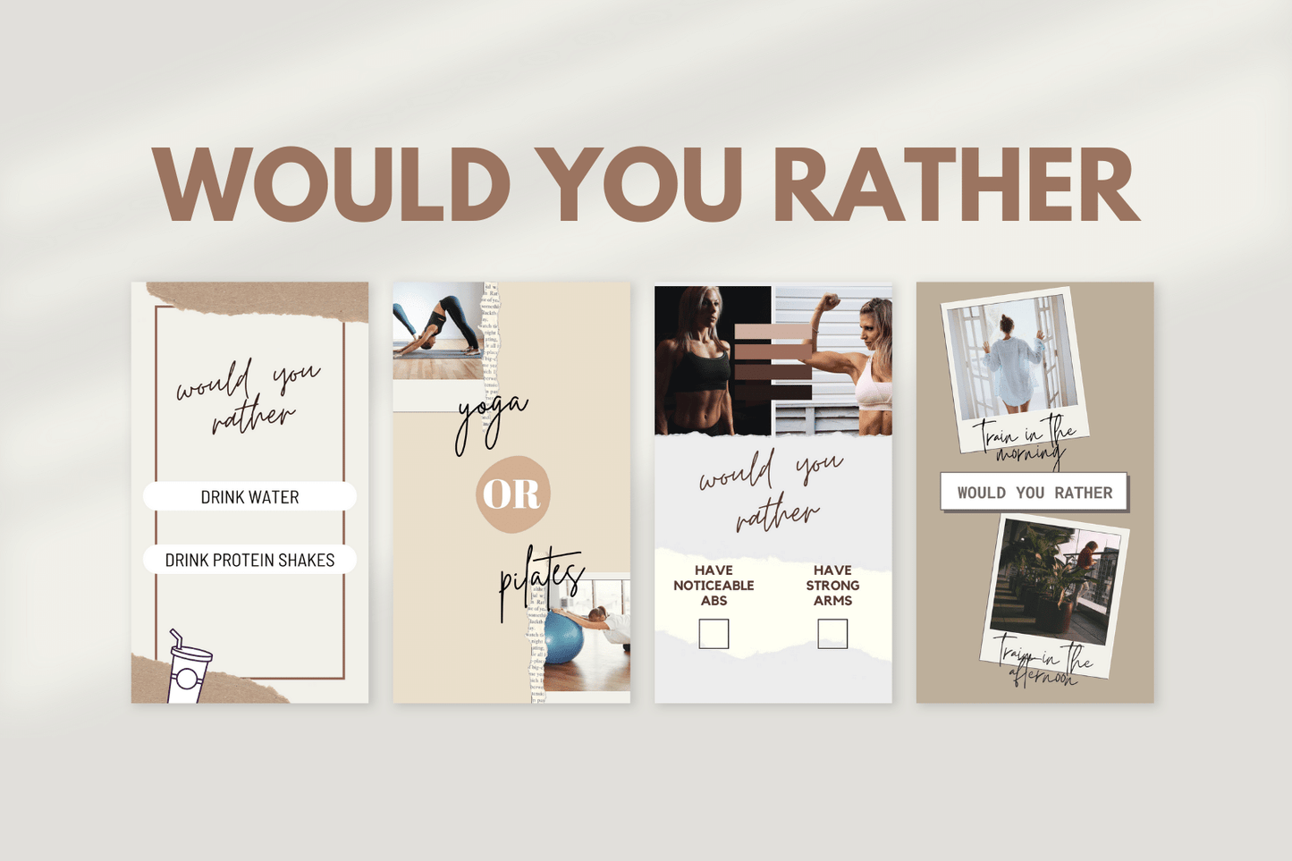 300 Digitale Story maler for Fitness og Trening til sosiale medier