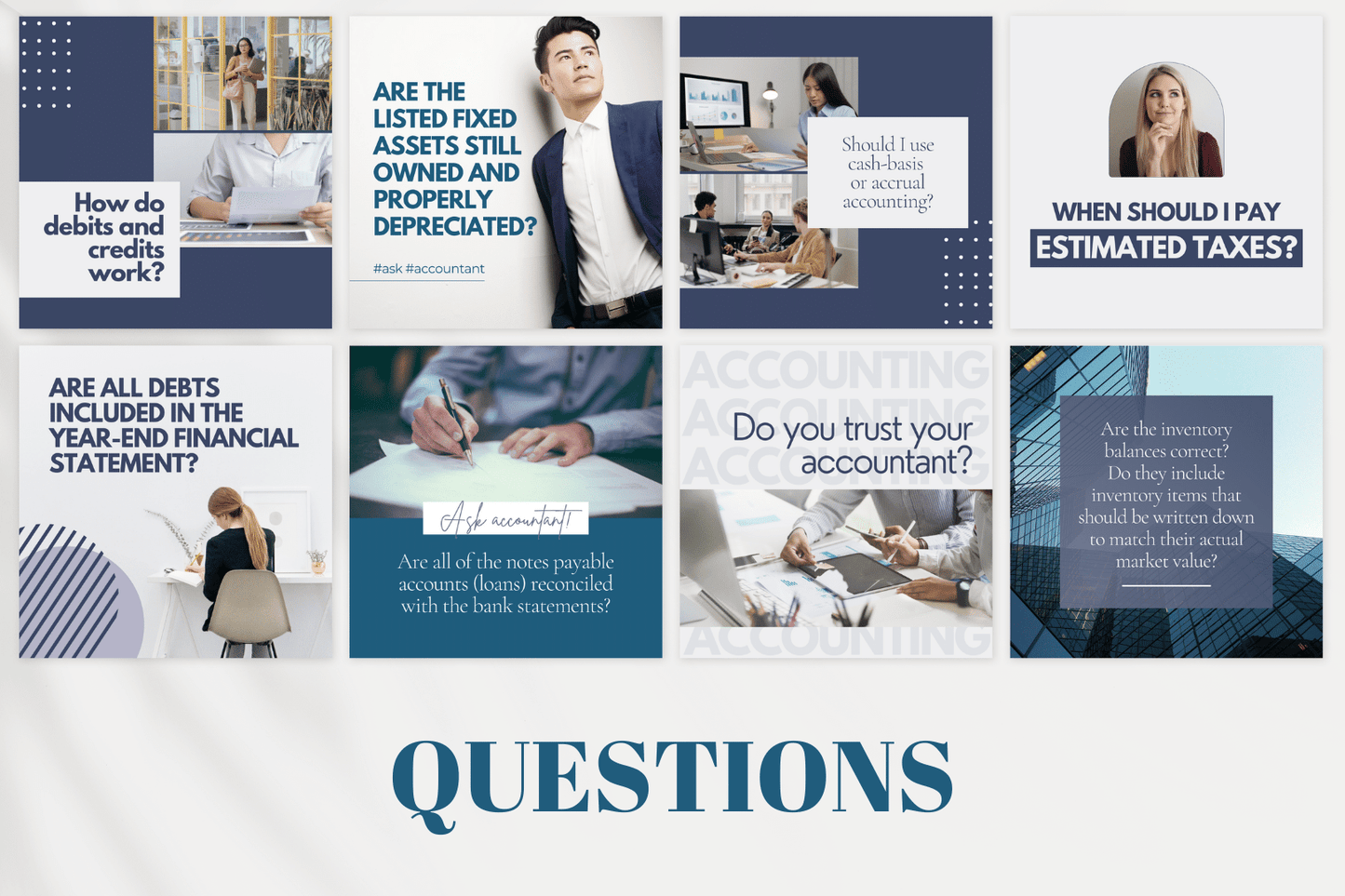 200 Digitale annonse og reklame maler for Regnskapsførere og Bedrifter til sosiale medier