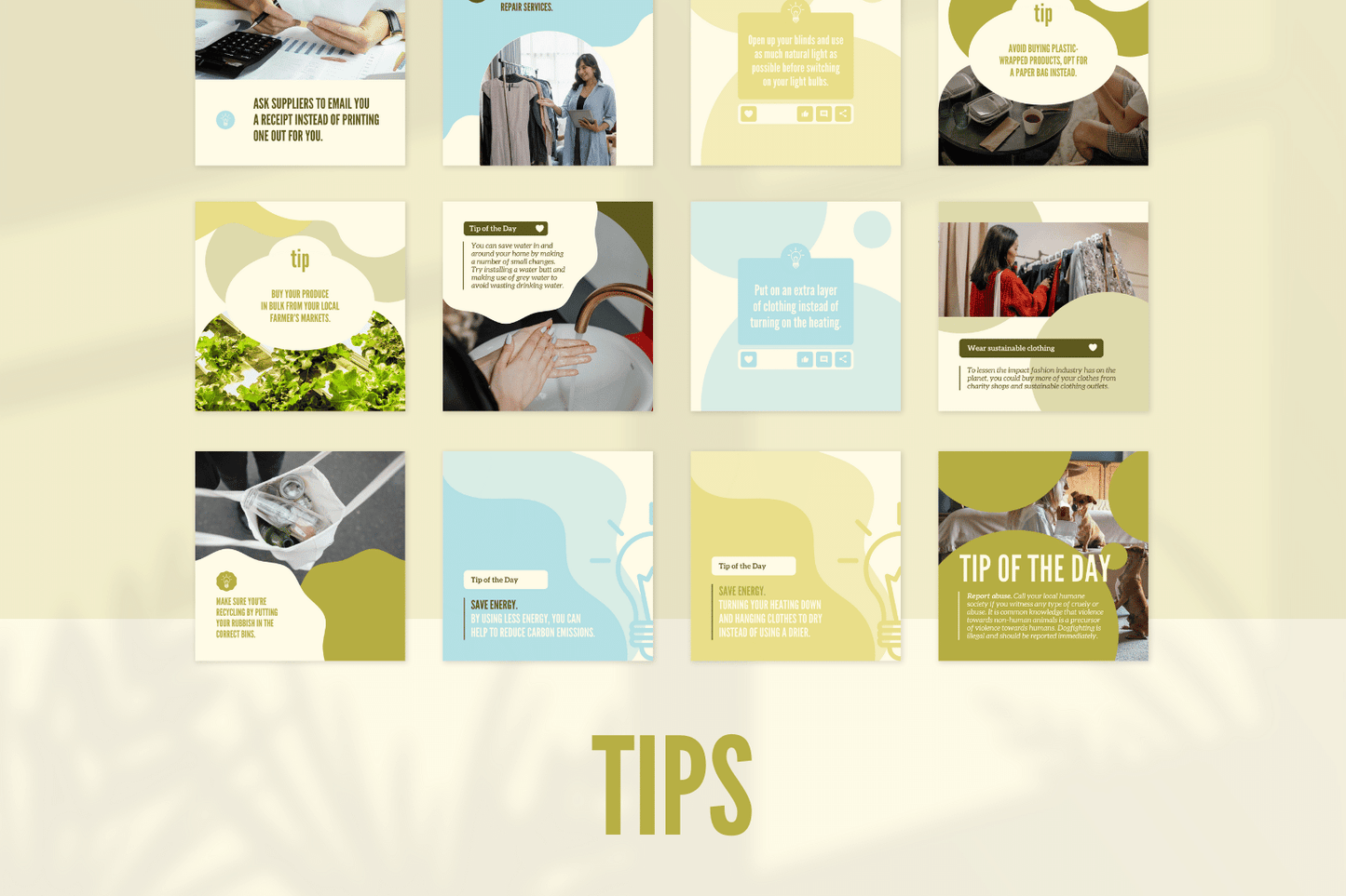 300 Digitale annonse og reklame maler for Klimaendringer til sosiale medier