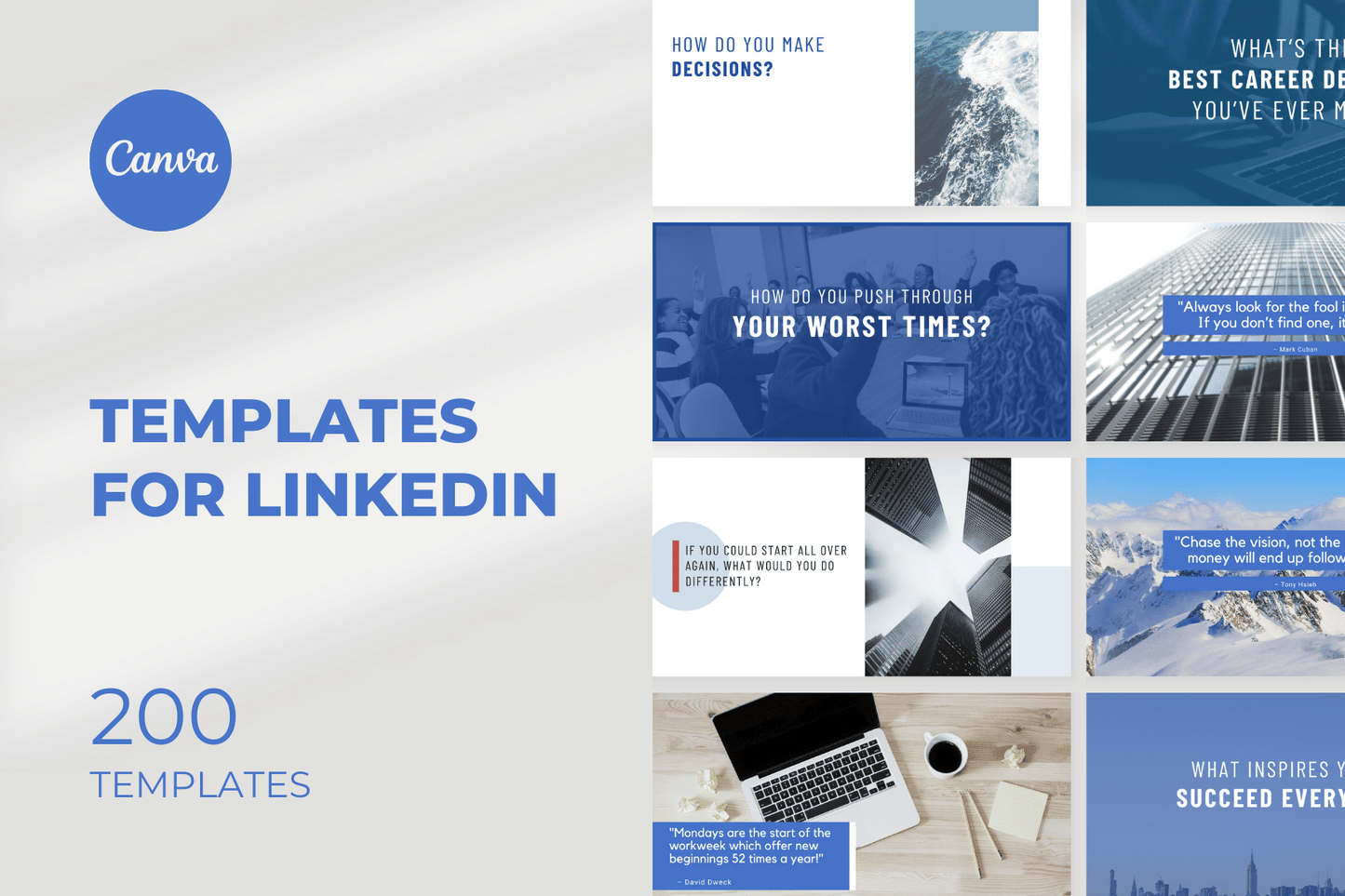 200 Digitale annonse og reklame maler for LinkedIn