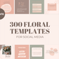 300 Digitale annonse og reklame maler for Blomster og Planter til sosiale medier
