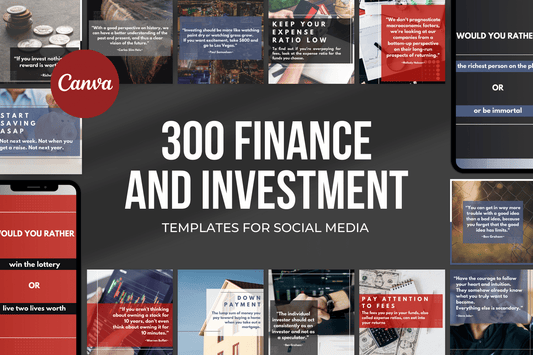 300 Digitale annonse og reklame maler for Investor og Finans til sosiale medier