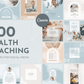 200 Digitale annonse og reklame maler for Helsecoacher til sosiale medier