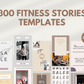 300 Digitale Story maler for Fitness og Trening til sosiale medier