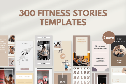 300 Digitale Story maler for Fitness og Trening til sosiale medier