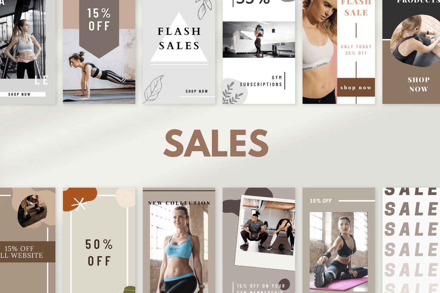 300 Digitale Story maler for Fitness og Trening til sosiale medier